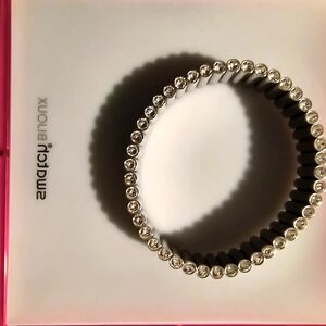Vintage SWATCH Bijoux Lustro Swarovski Crystal Infinity Flex Bracelet